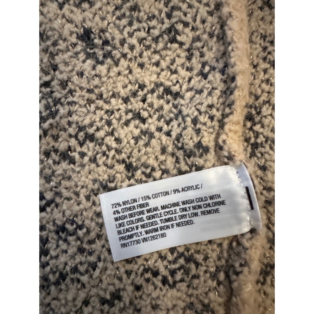 Cat & Jack Girls Leopard Print Fuzzy Cardigan Sweater Cream Black XL 14 NWT - Picture 6 of 7